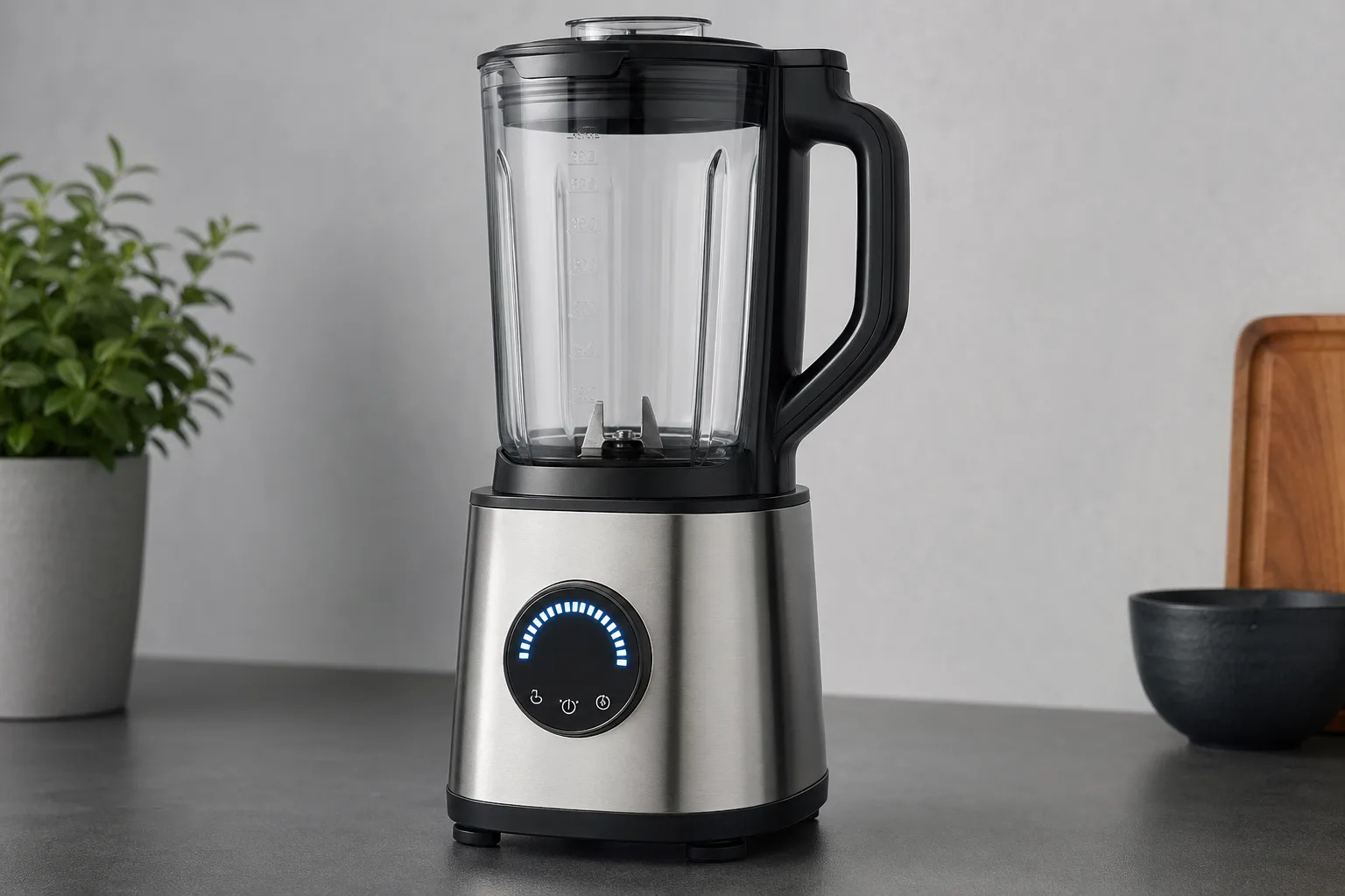 Leistungsanzeige und LED-Statusanzeige fuer den Standmixer hinzufuegen