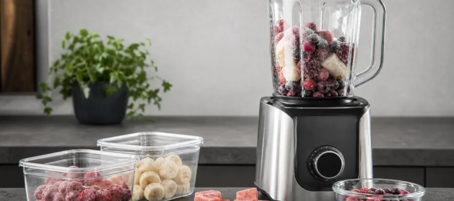 Standmixer Tiefgekuehltes verarbeiten: Auftauen, Portionieren und Mixtechnik
